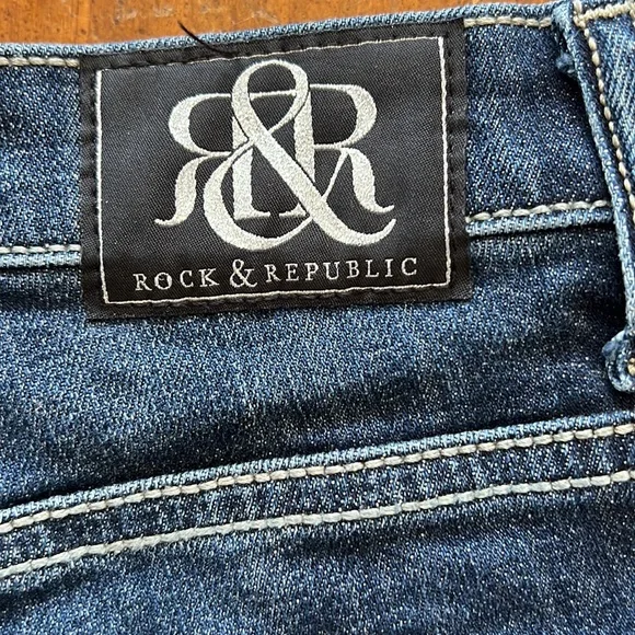 Rock & Republic Dark Blue Jeans with Jeweled Back Pockets - Picture 8 of 11